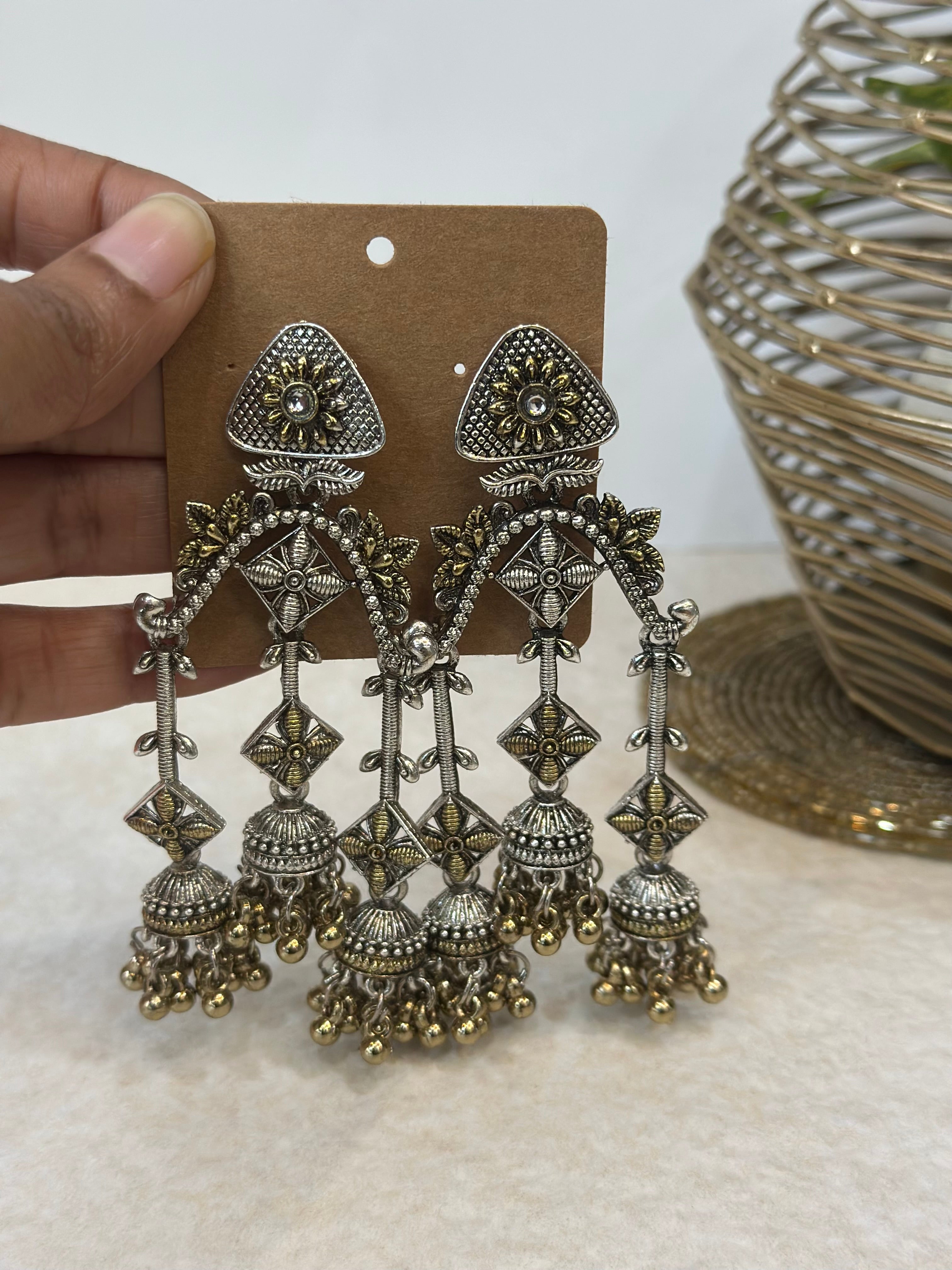 Dual toned earrings
