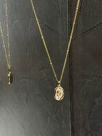 Gold rose necklace