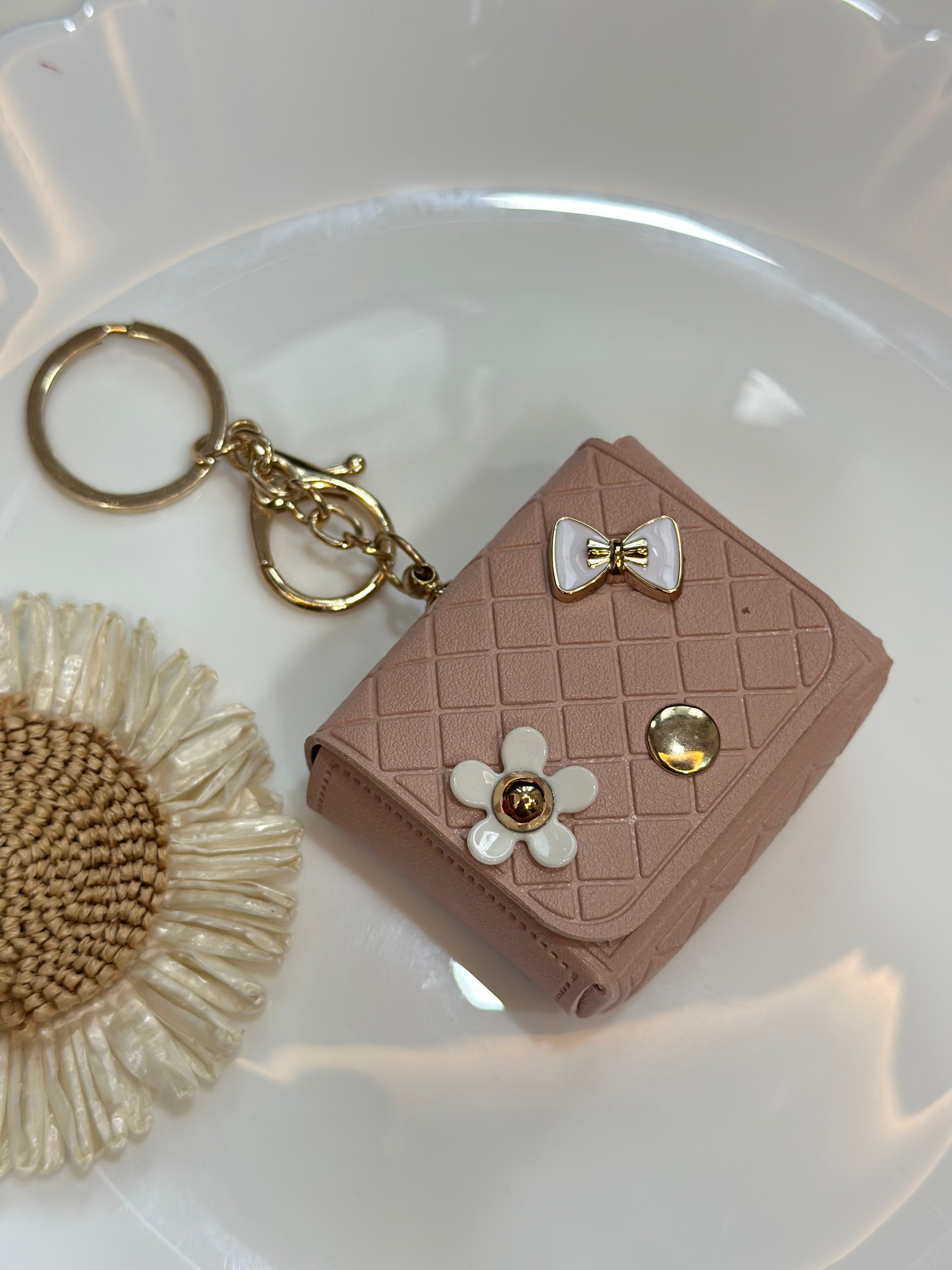 Pink mini bag keychain