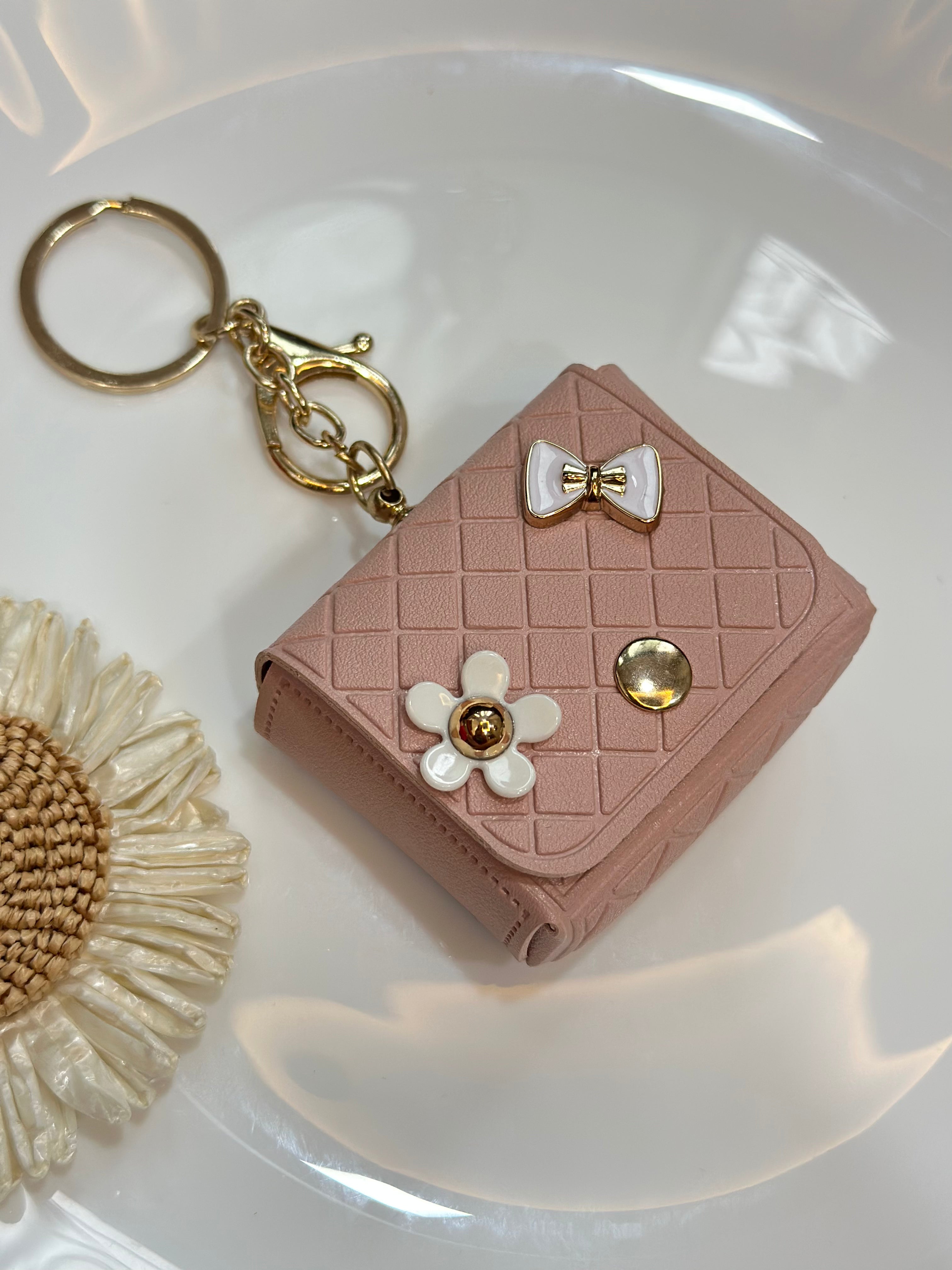 Pink mini bag keychain