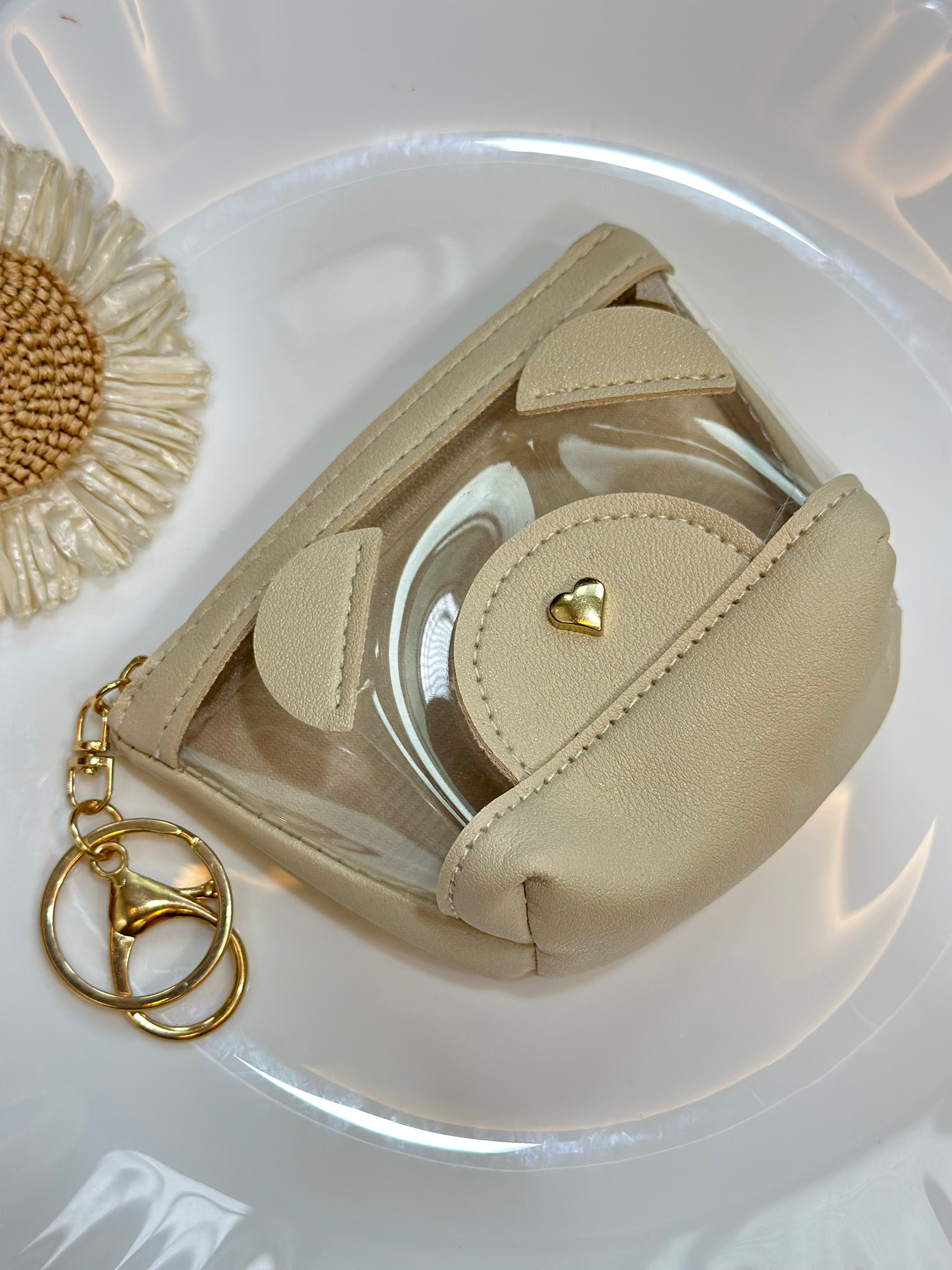 Beige mini pouch