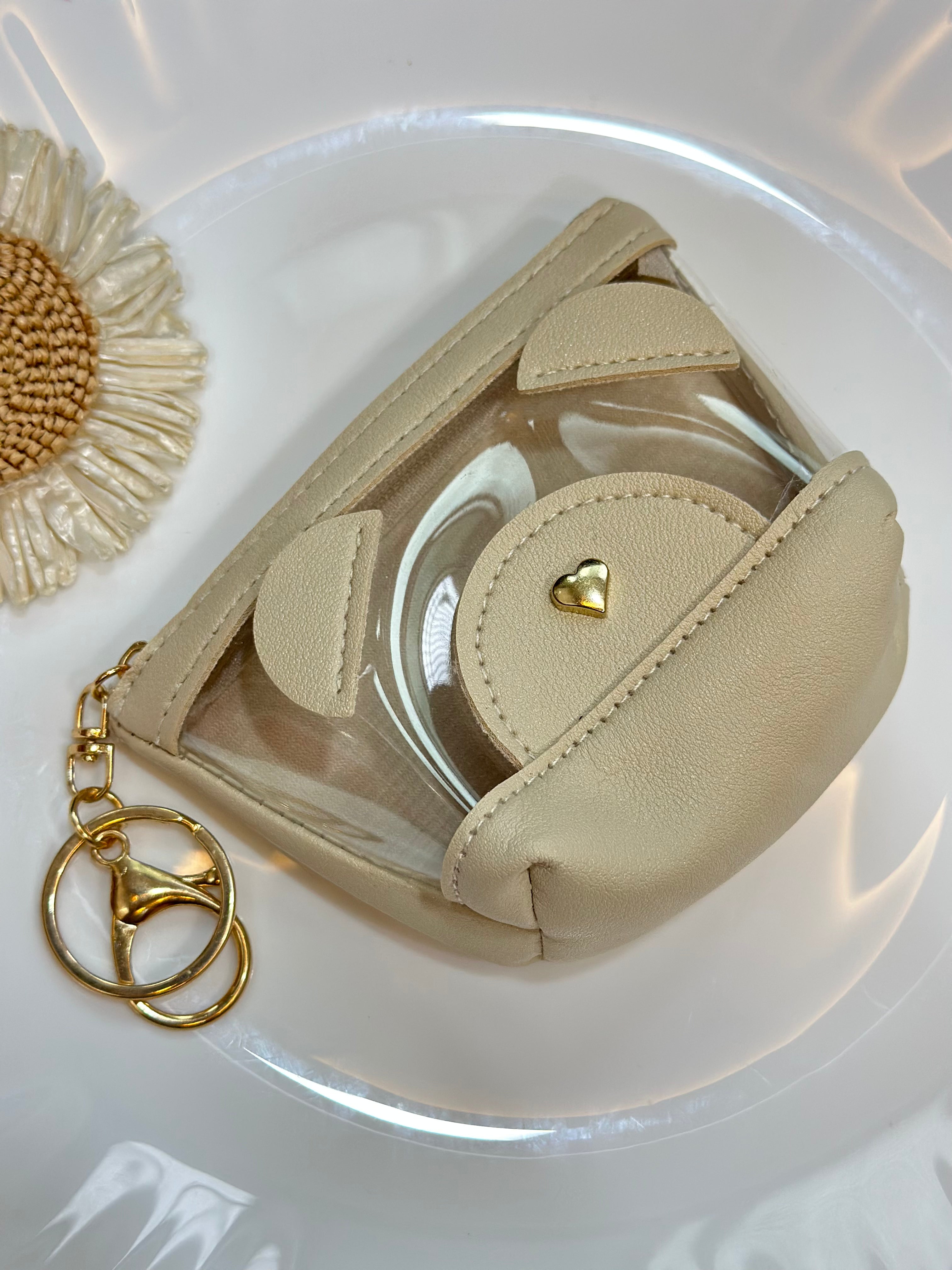 Beige mini pouch