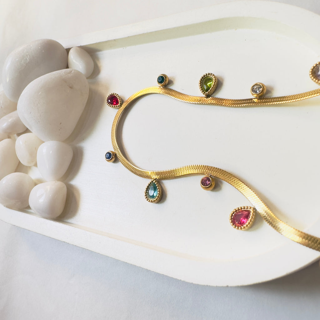 Studed snake chain