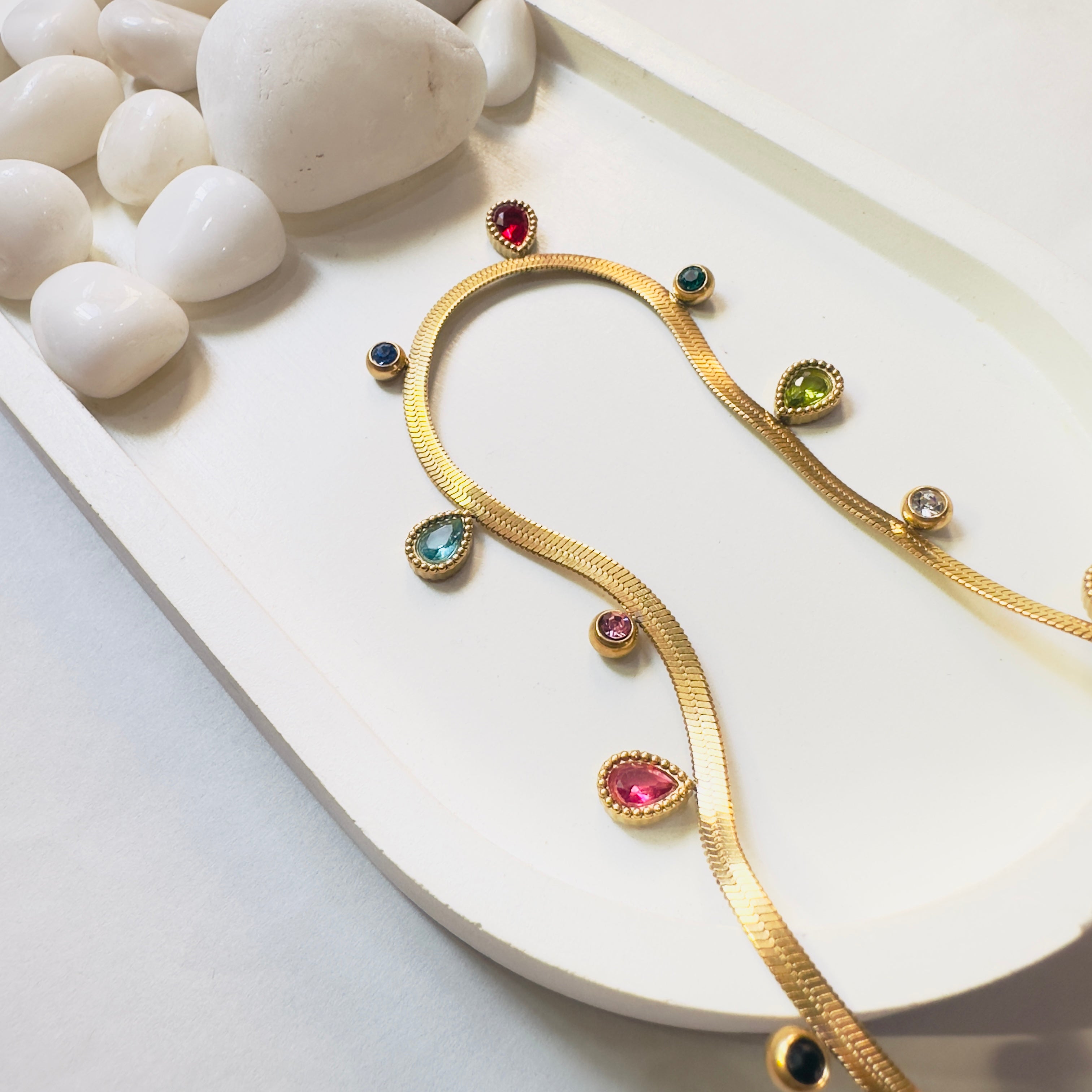 Studed snake chain