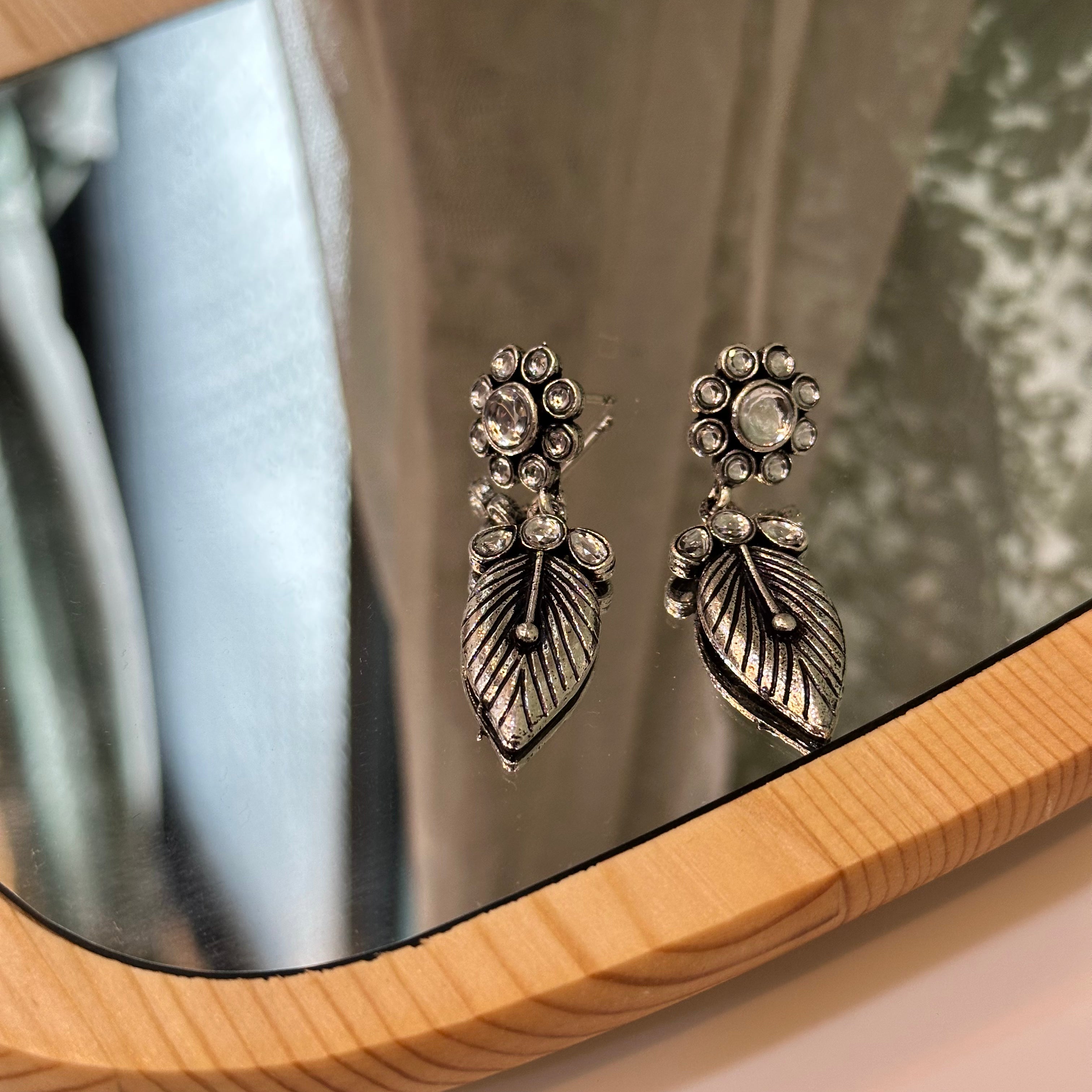 Delicate silver earrings
