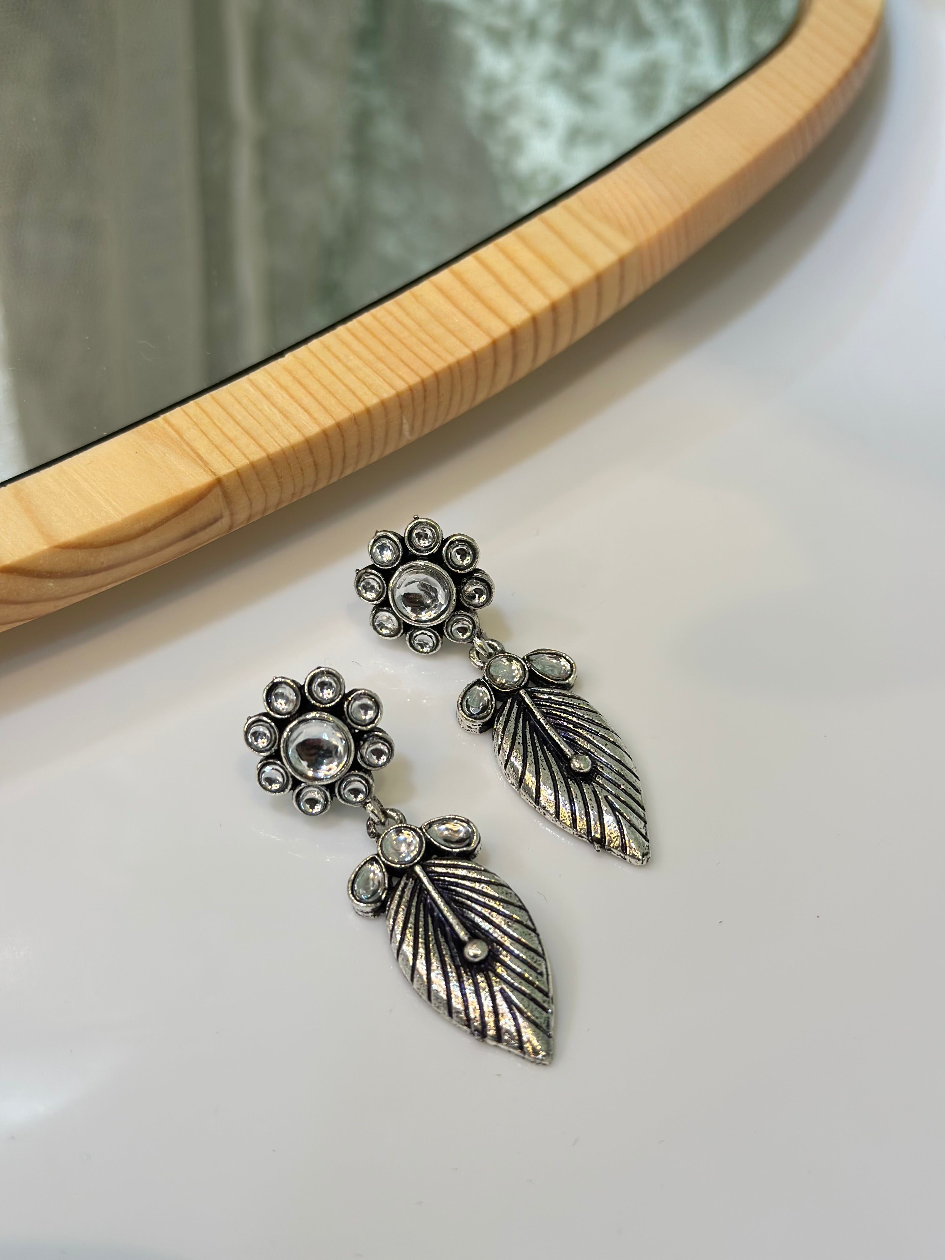 Delicate silver earrings