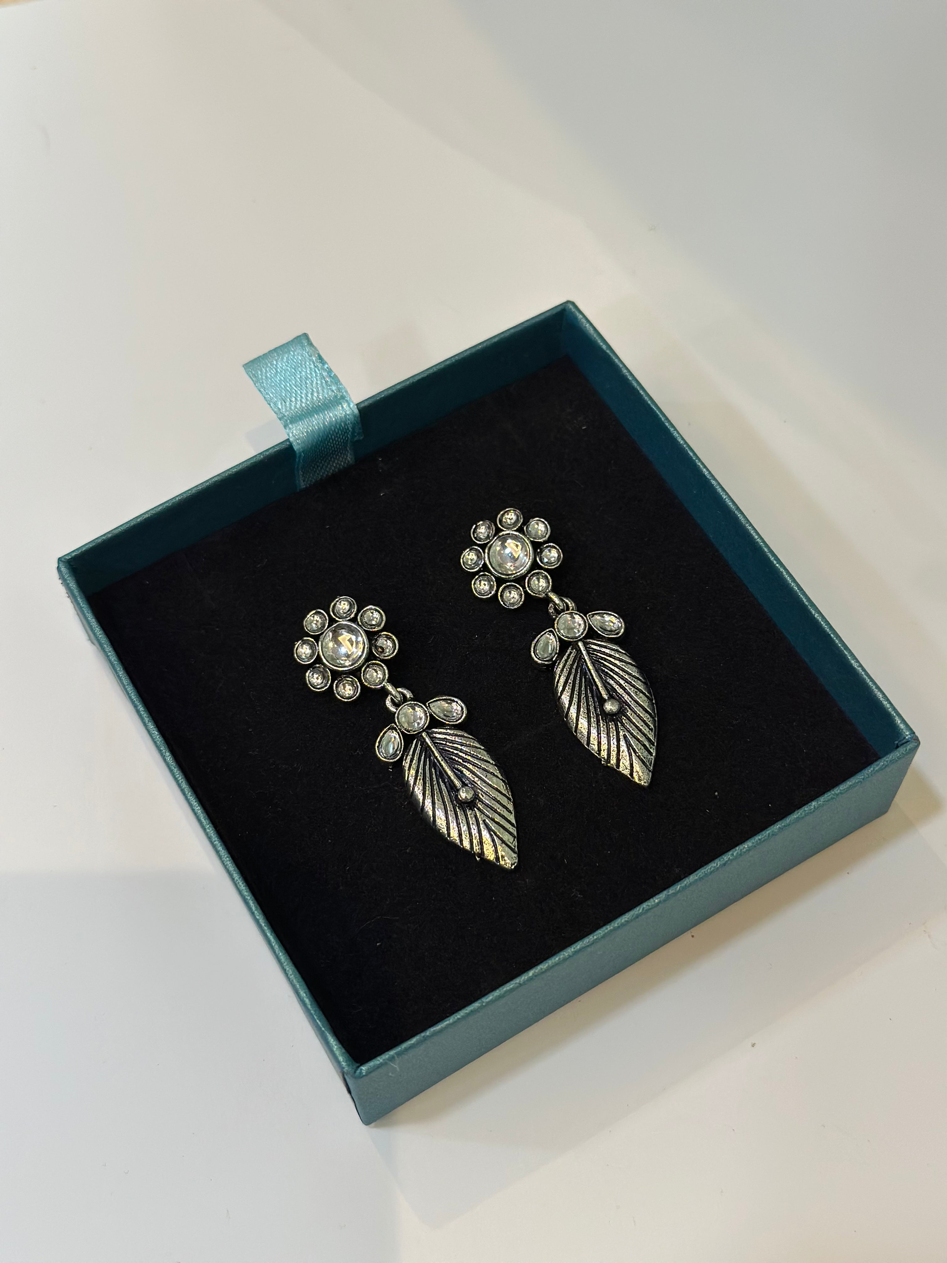 Delicate silver earrings