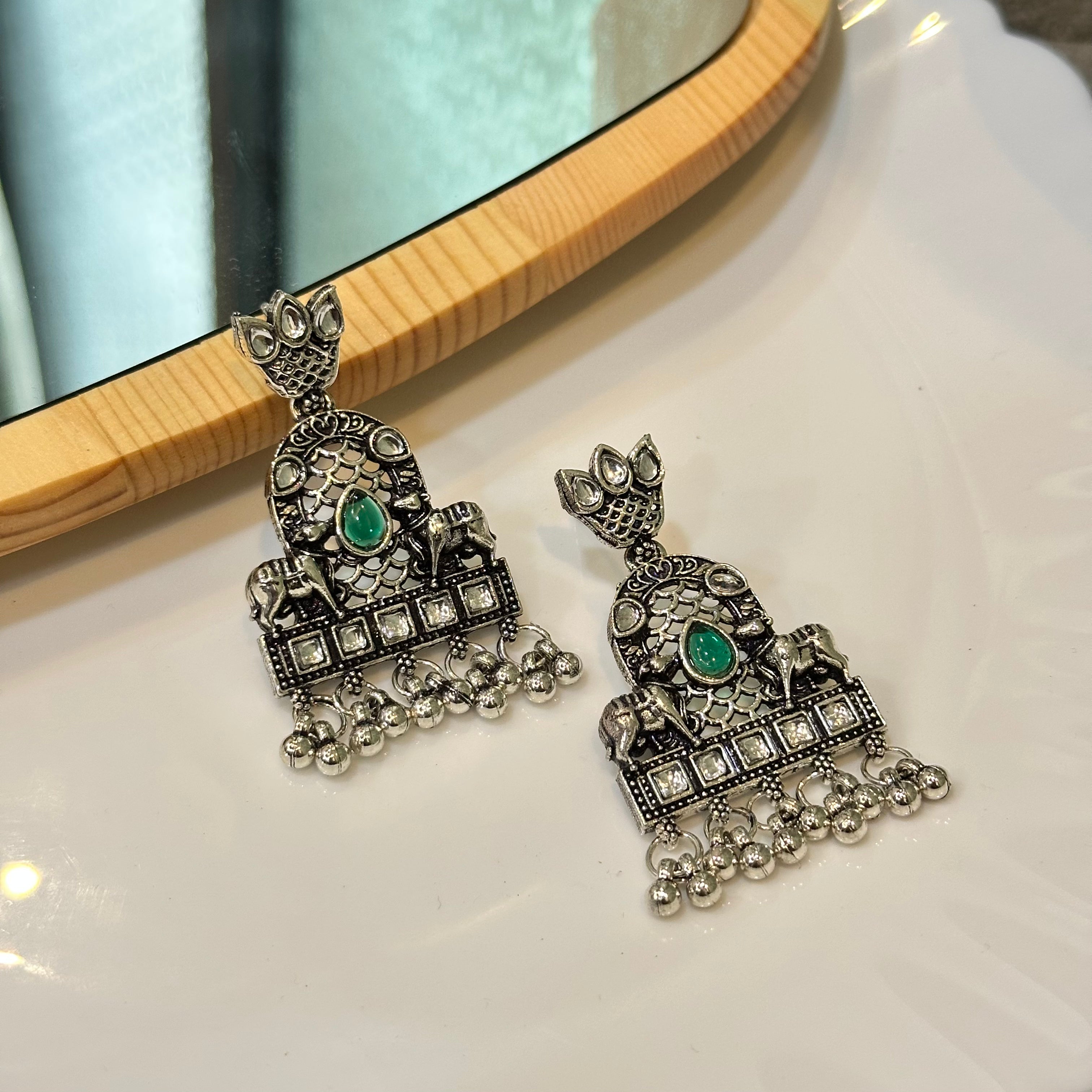Silver earrings