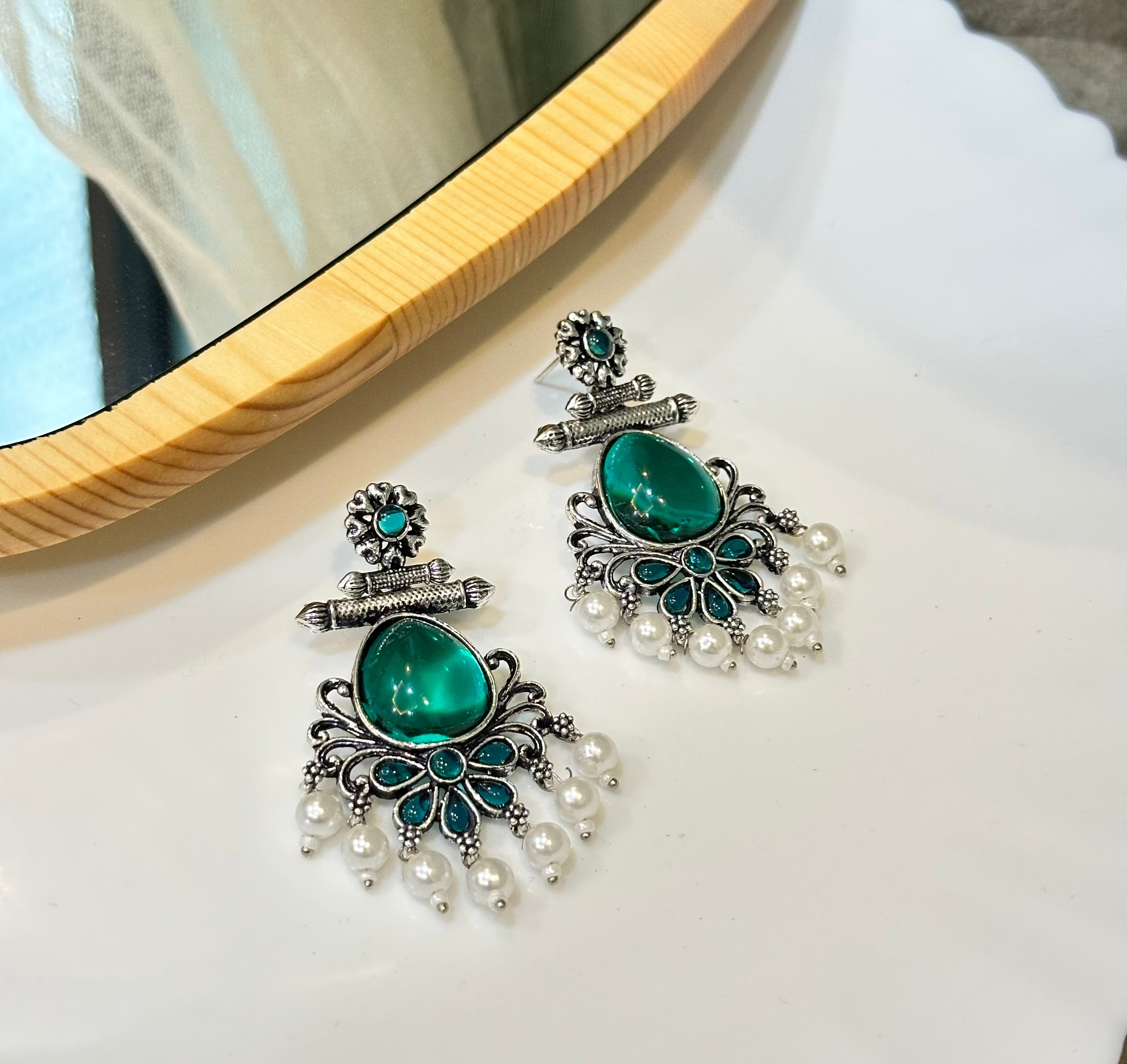 Vintage brass earrings