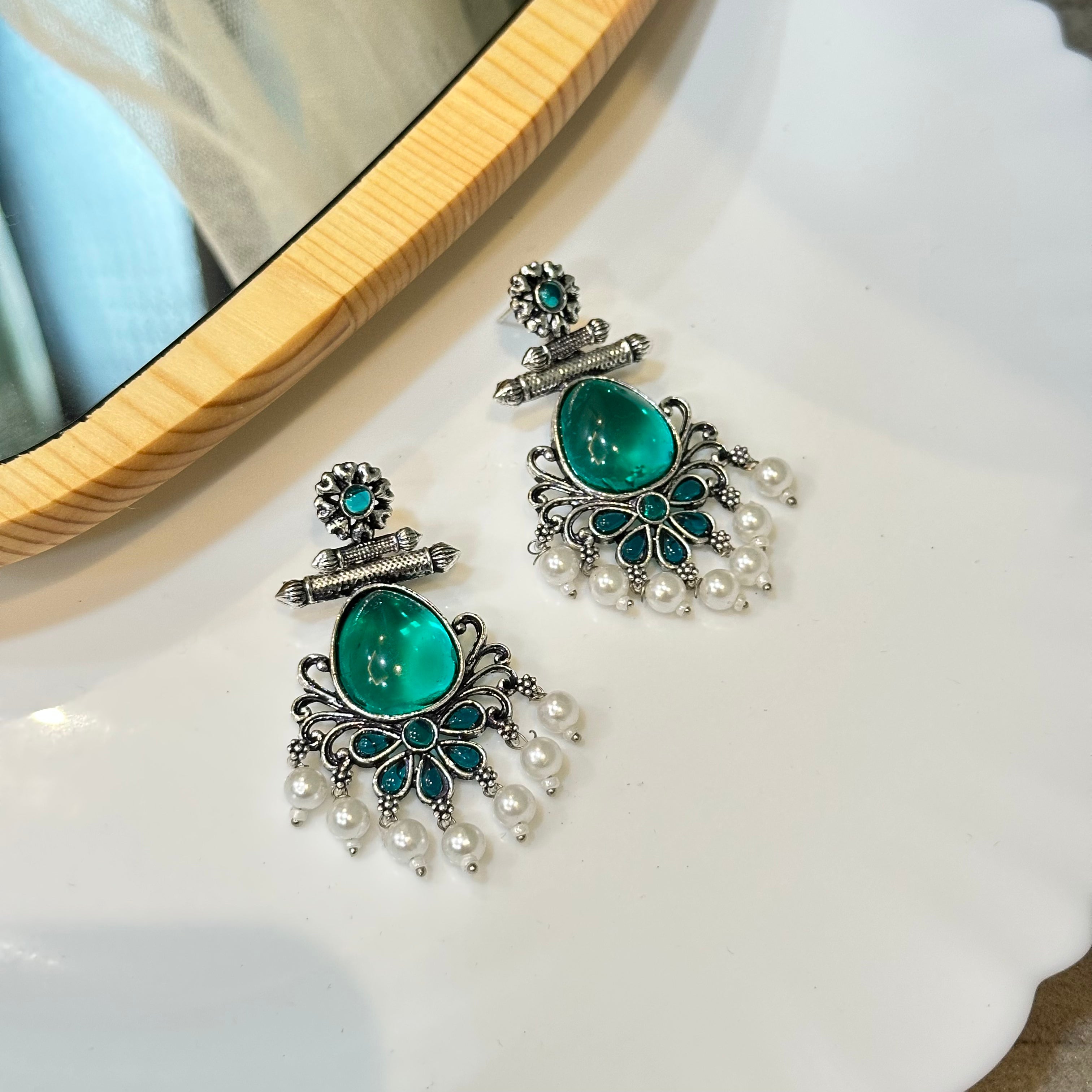 Vintage brass earrings
