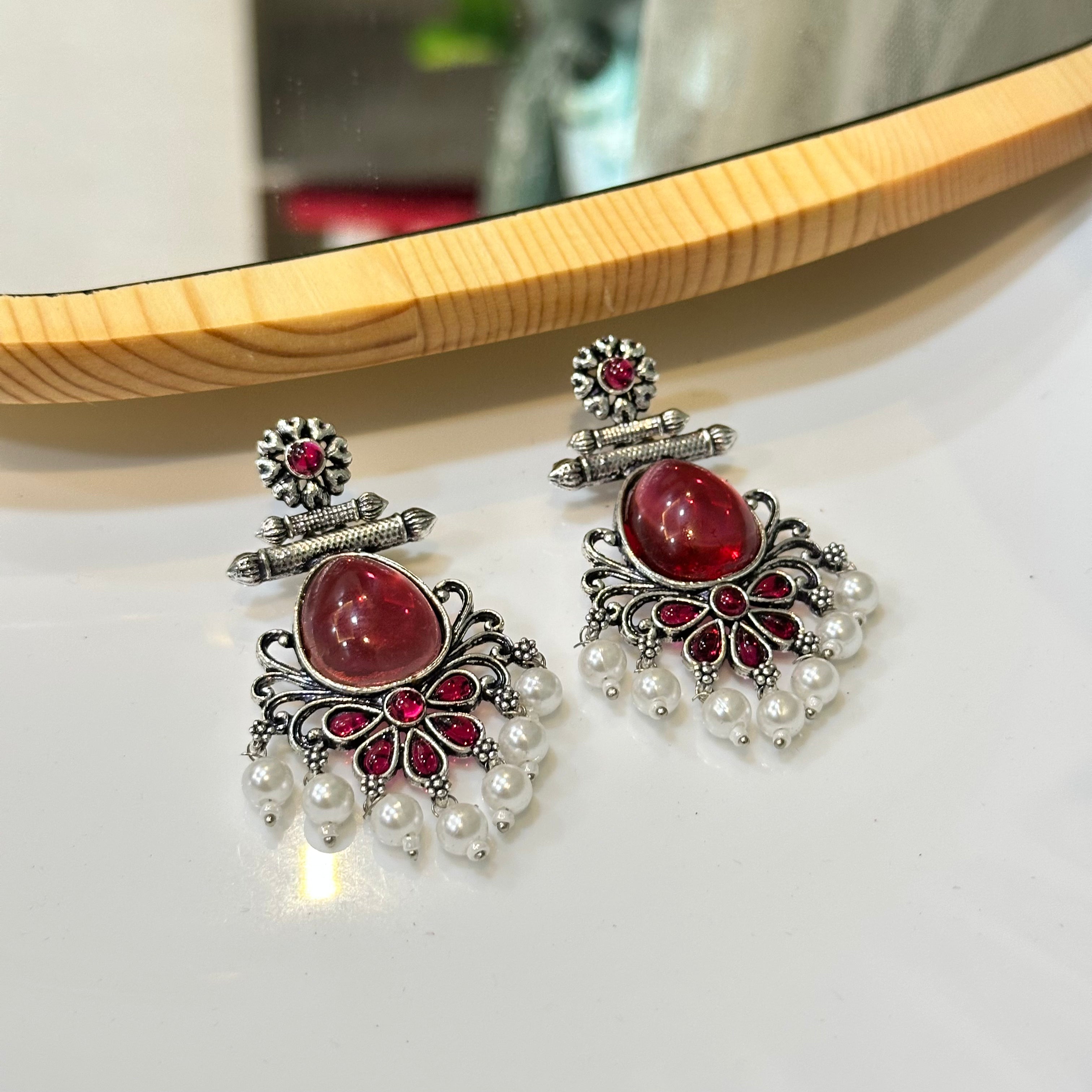 Rose earrings
