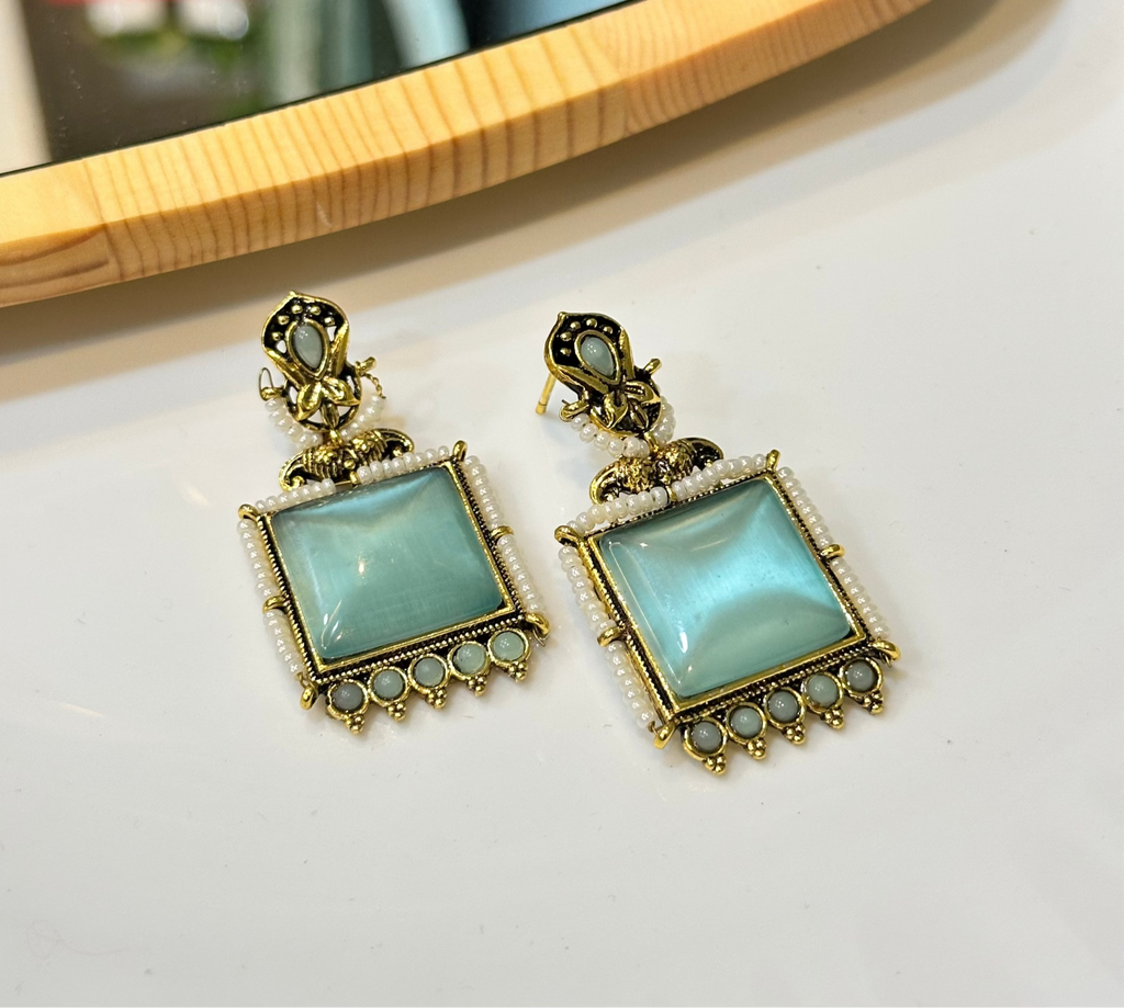 Aqua blue earrings