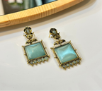 Aqua blue earrings