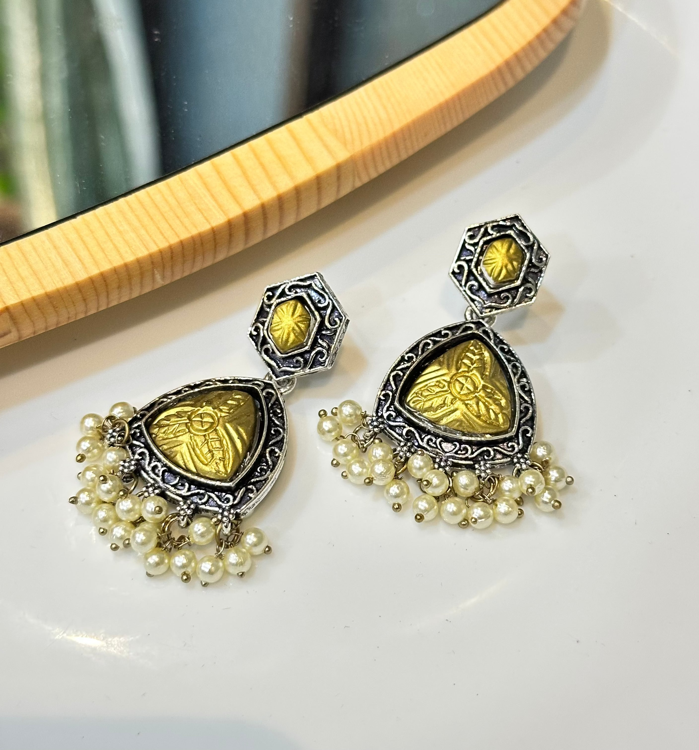 Brass earrings