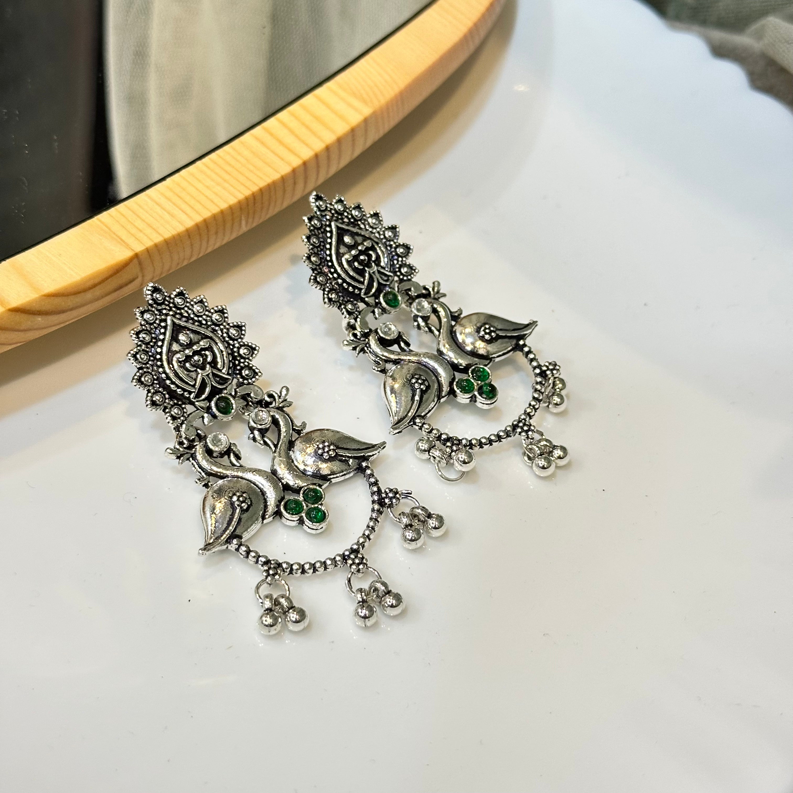 Silver earrings