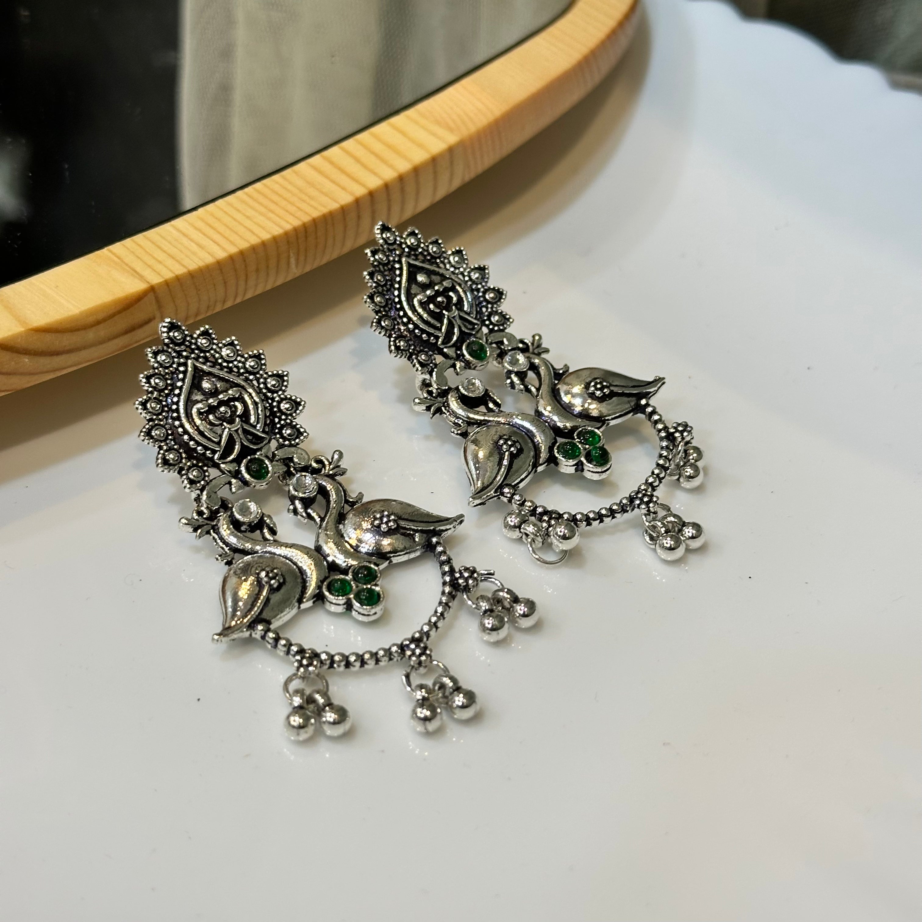 Silver earrings