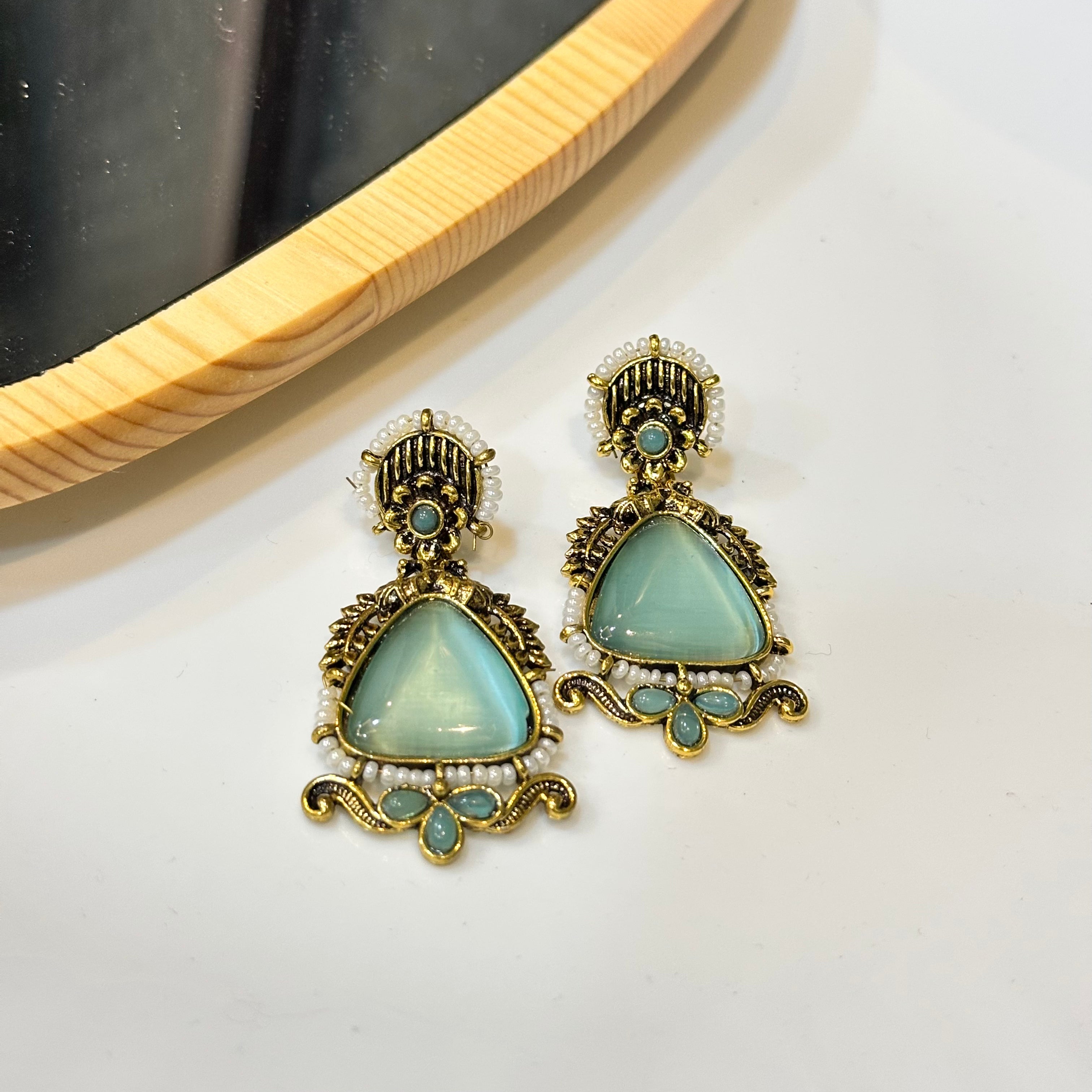 Rustic brass earrings