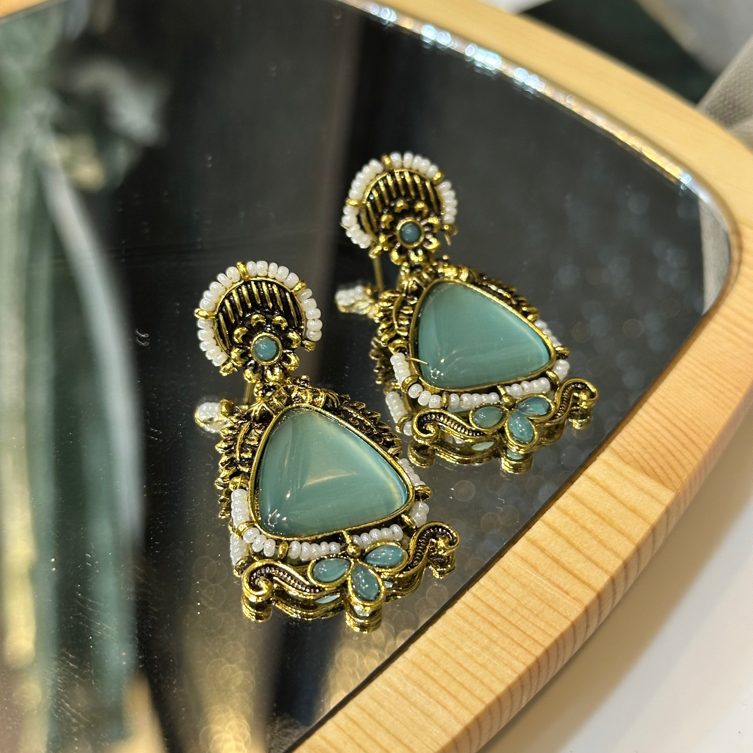 Rustic brass earrings