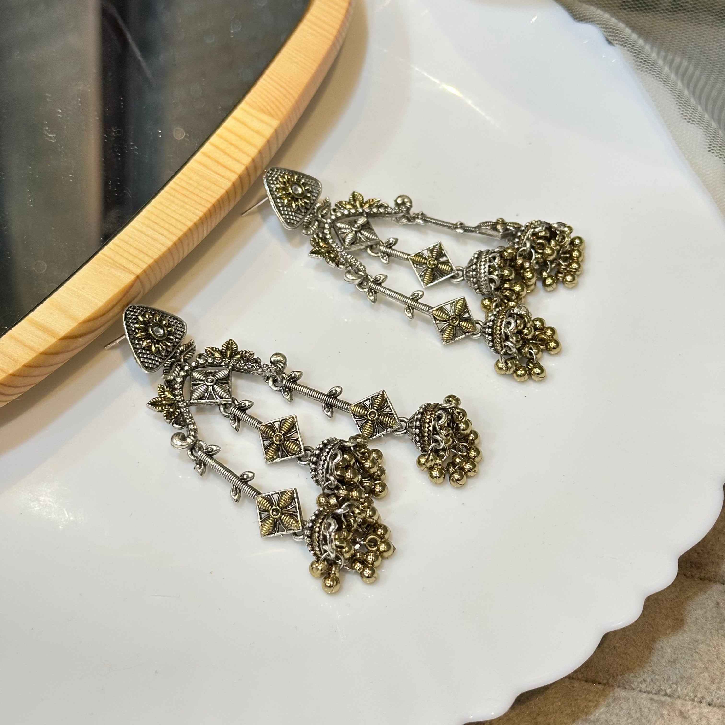Dual toned earrings