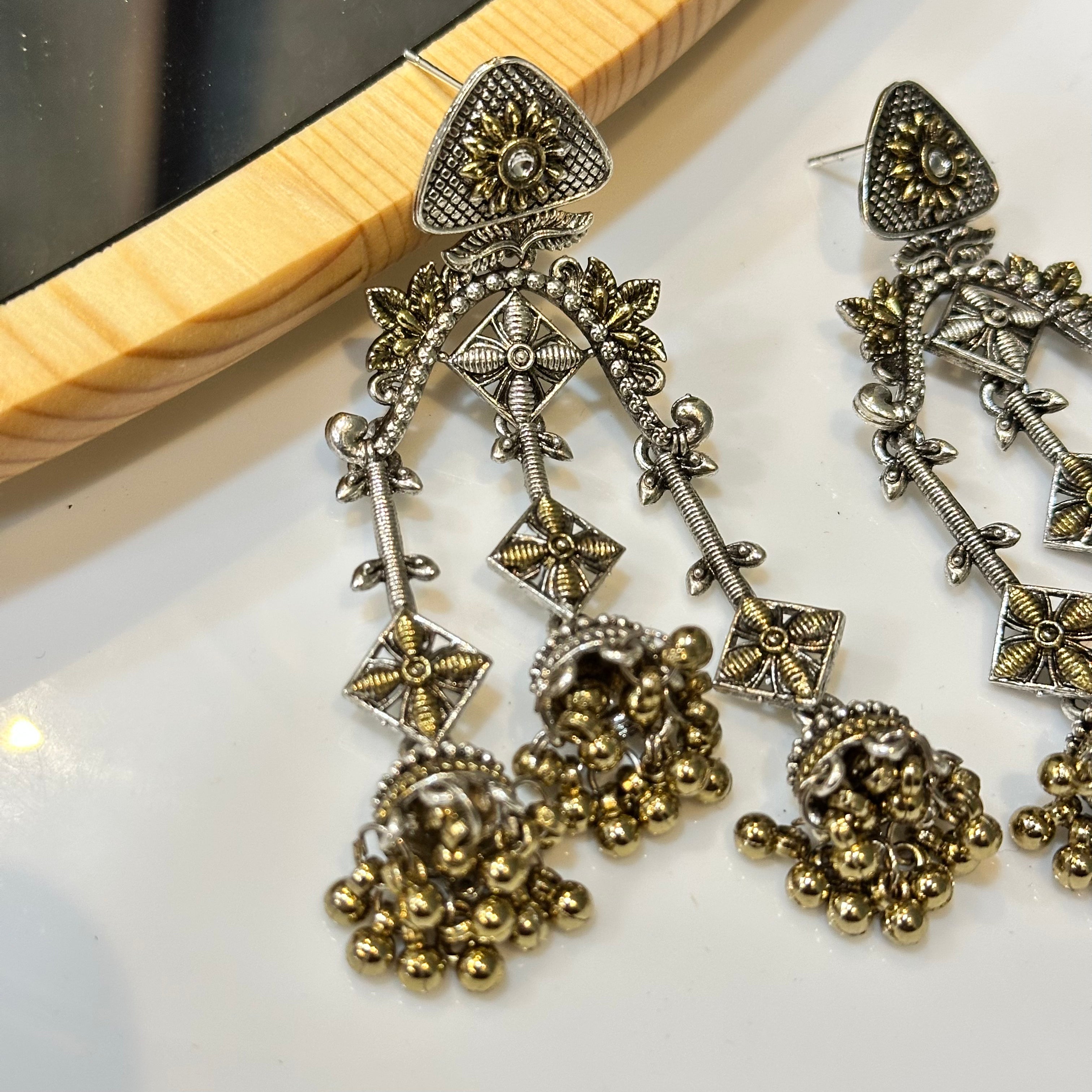Dual toned earrings